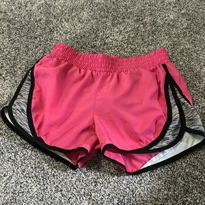 Pink running shorts
